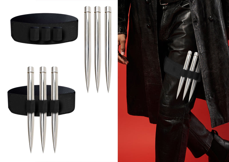 LEG STRAP WITH 3 SILVER BULLETS 20 CM