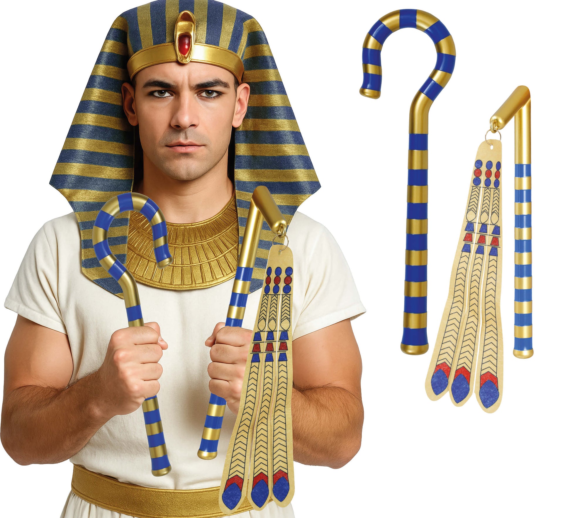 PHARAOHS SCEPTER 2-PIECE SET, 35 CMS