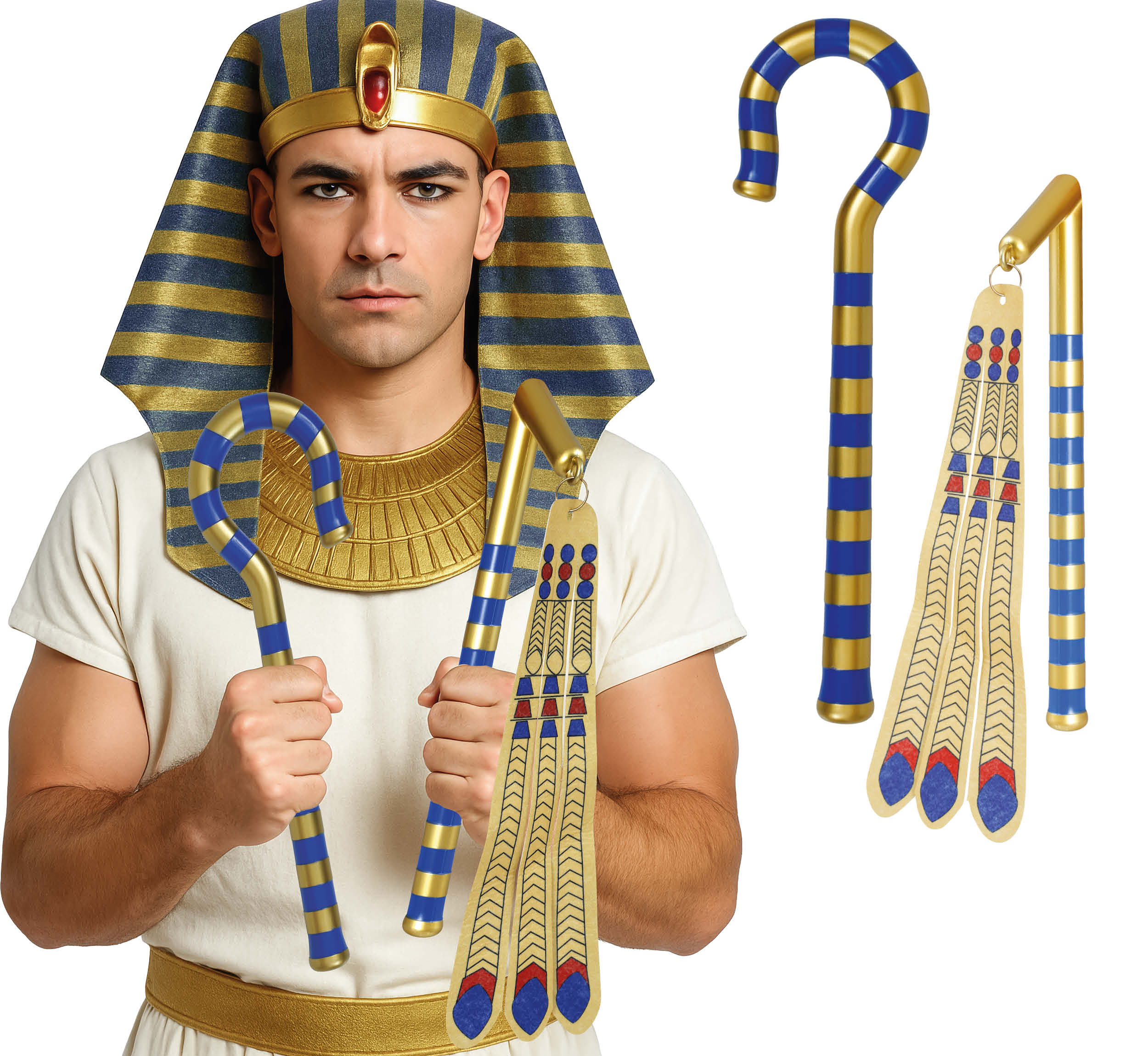 PHARAOHS SCEPTER 2-PIECE SET, 35 CMS