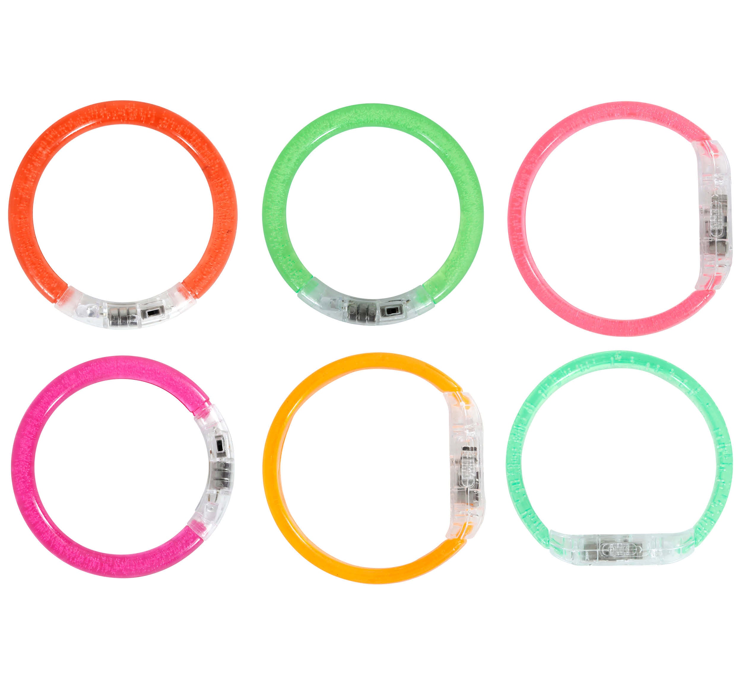 4 LED BRACELETS BAG ASSORTED 8 CM