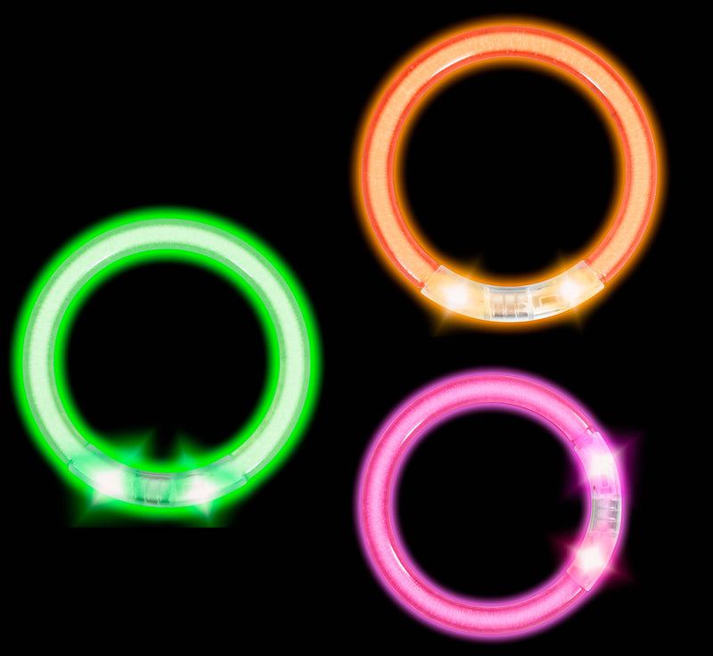 4 LED BRACELETS BAG ASSORTED 8 CM