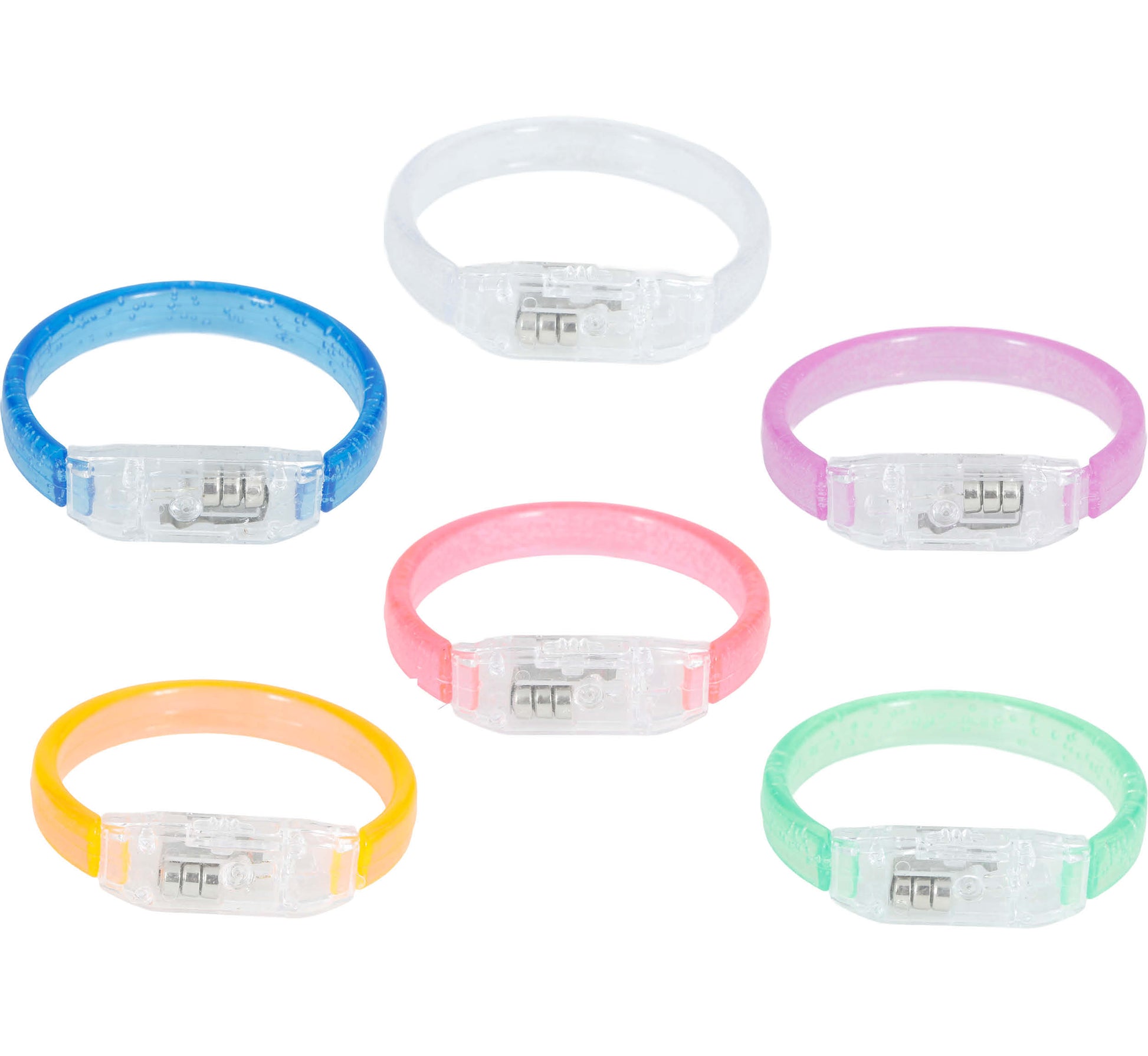 4 LED BRACELETS BAG ASSORTED 8 CM