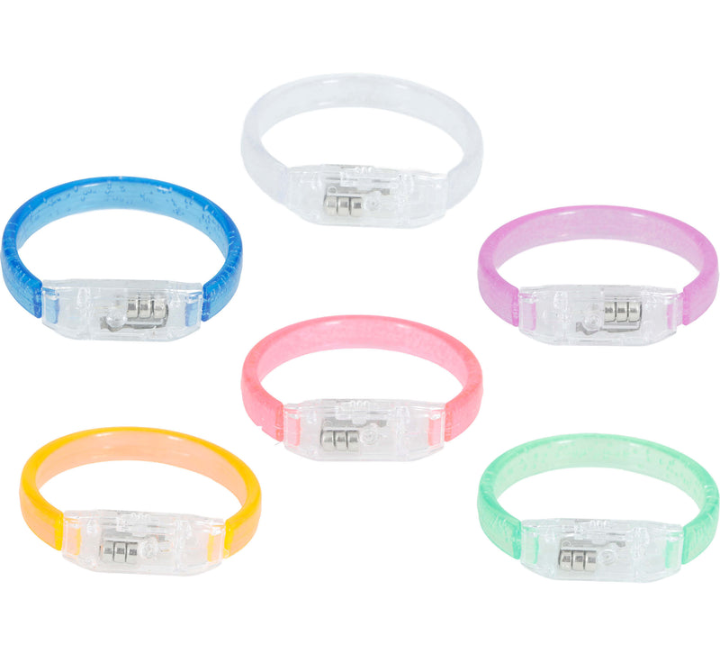4 LED BRACELETS BAG ASSORTED 8 CM