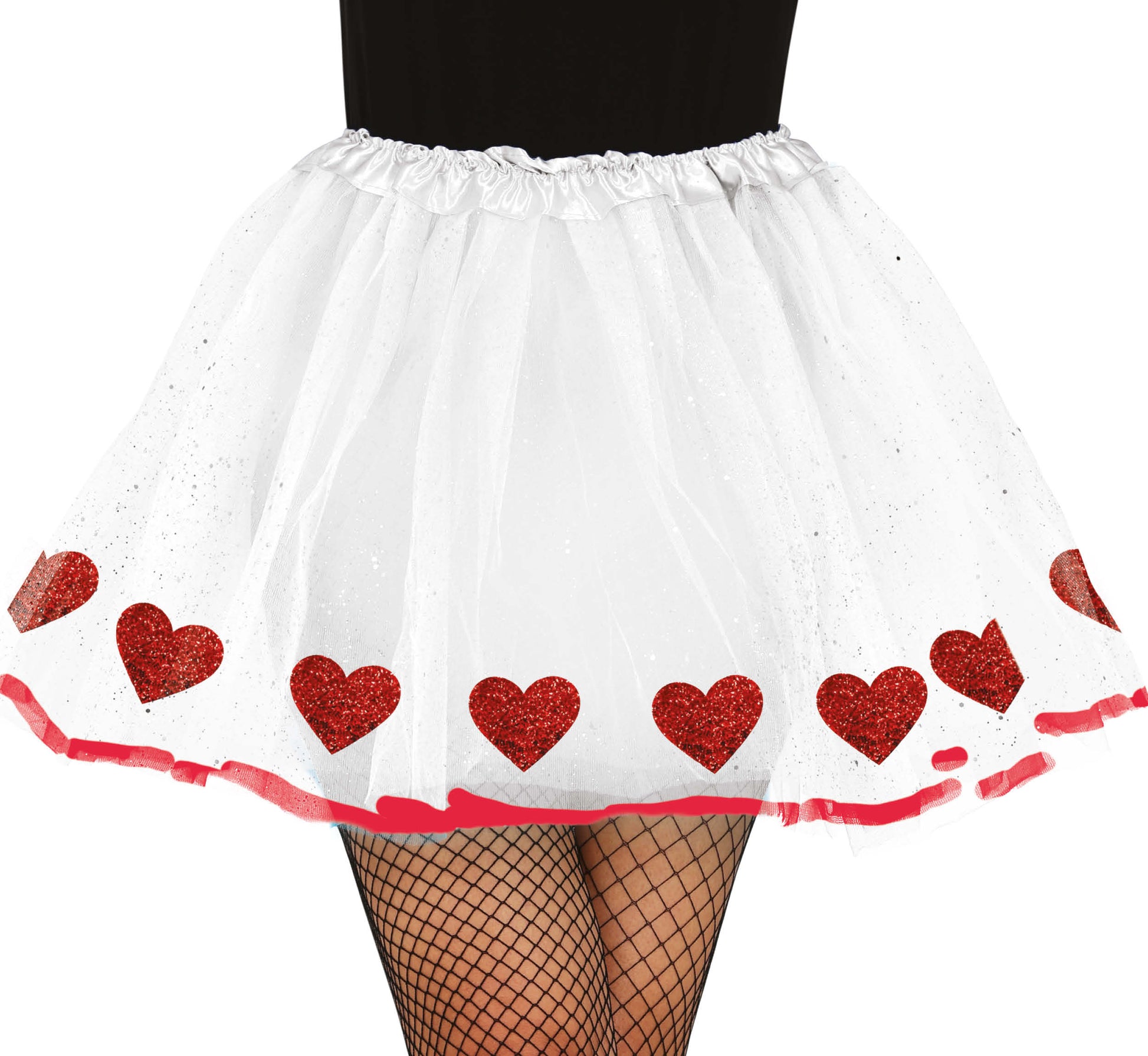 40 CM HEARTS TUTU, ADULT