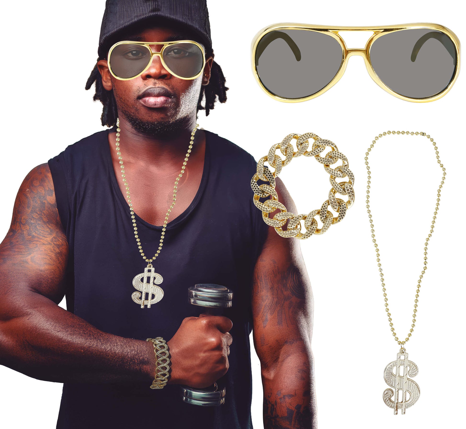 3-PIECE KING OF HIP HOP SET, ADULT