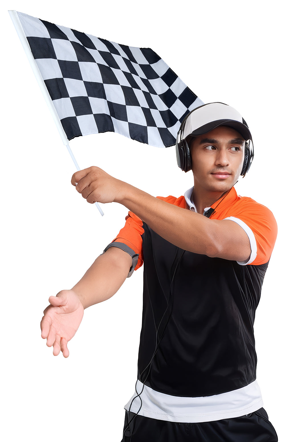 FLAG WITH CHECKERED PATTERN 45X30 CM
