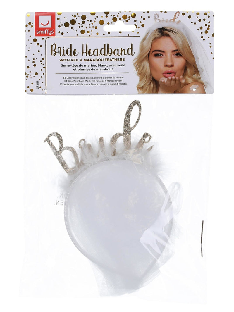 Bride Headband, White - 3