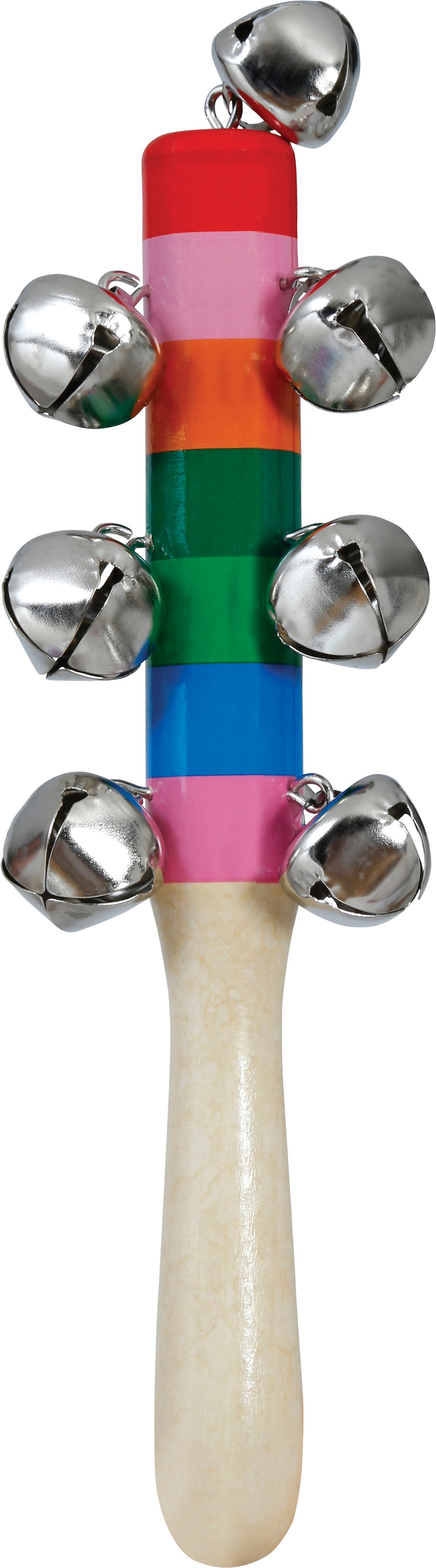 WOODEN JINGLE BELL RATTLE 20 CM
