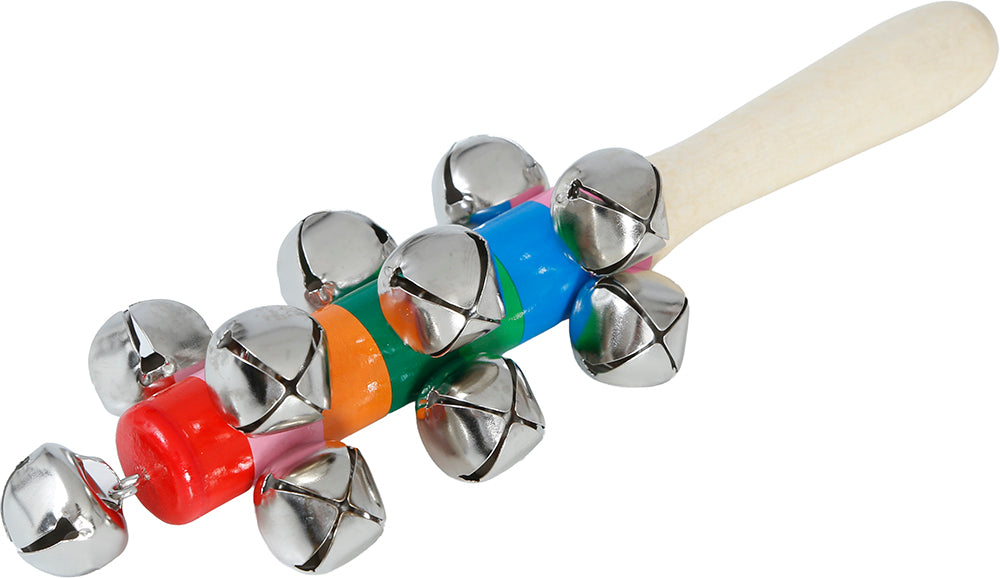WOODEN JINGLE BELL RATTLE 20 CM