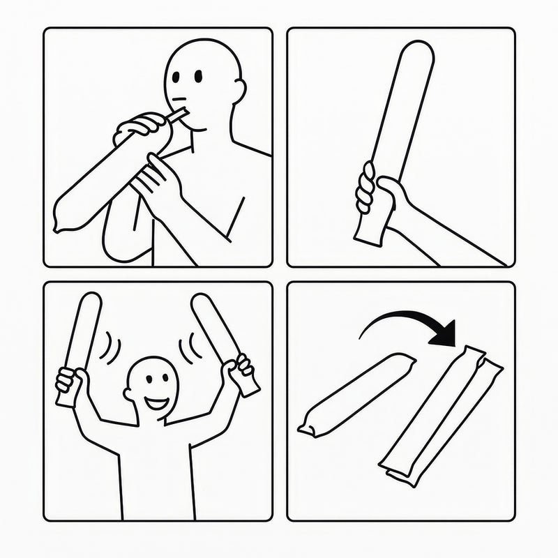 2 INFLATABLE STICKS ASSORTED