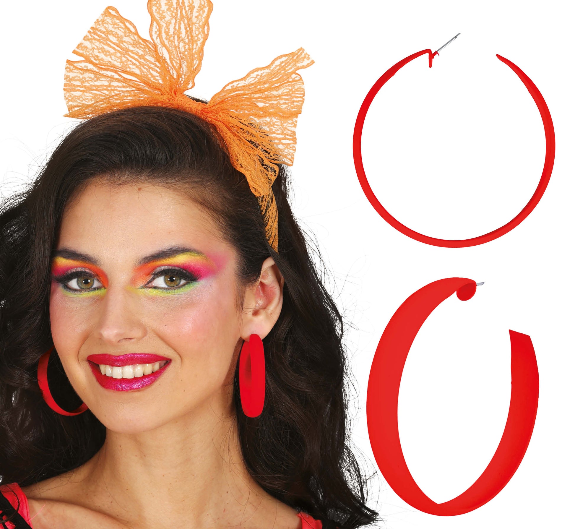 NEON HOOP EARRINGS