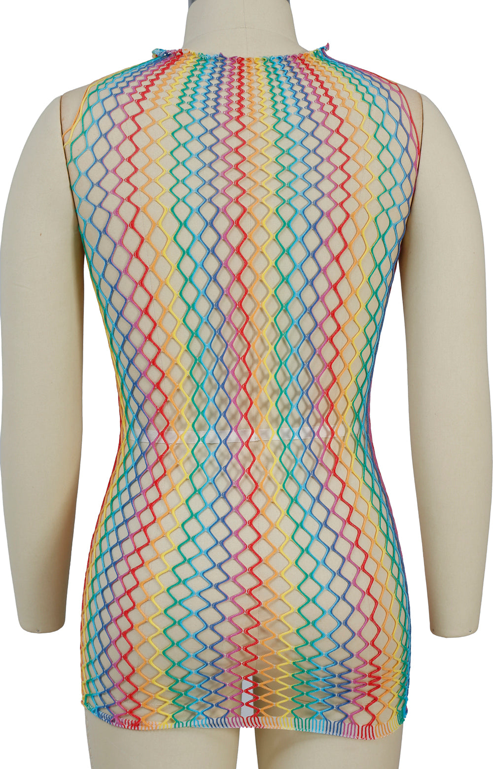 MULTICOLORED MESH T-SHIRT, WOMEN