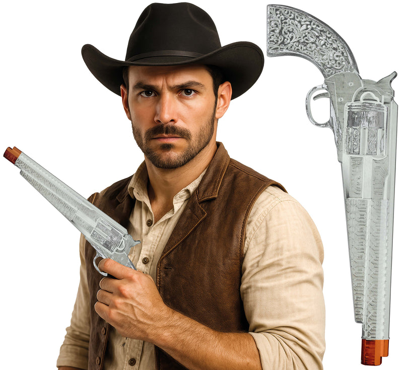 SILVER PISTOL 30 CM