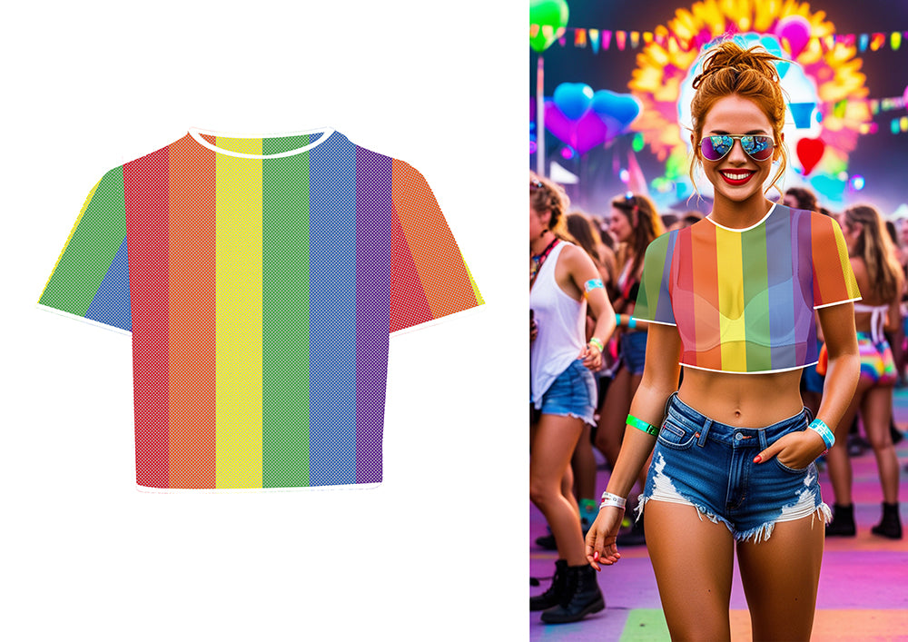 RAINBOW MESH T-SHIRT