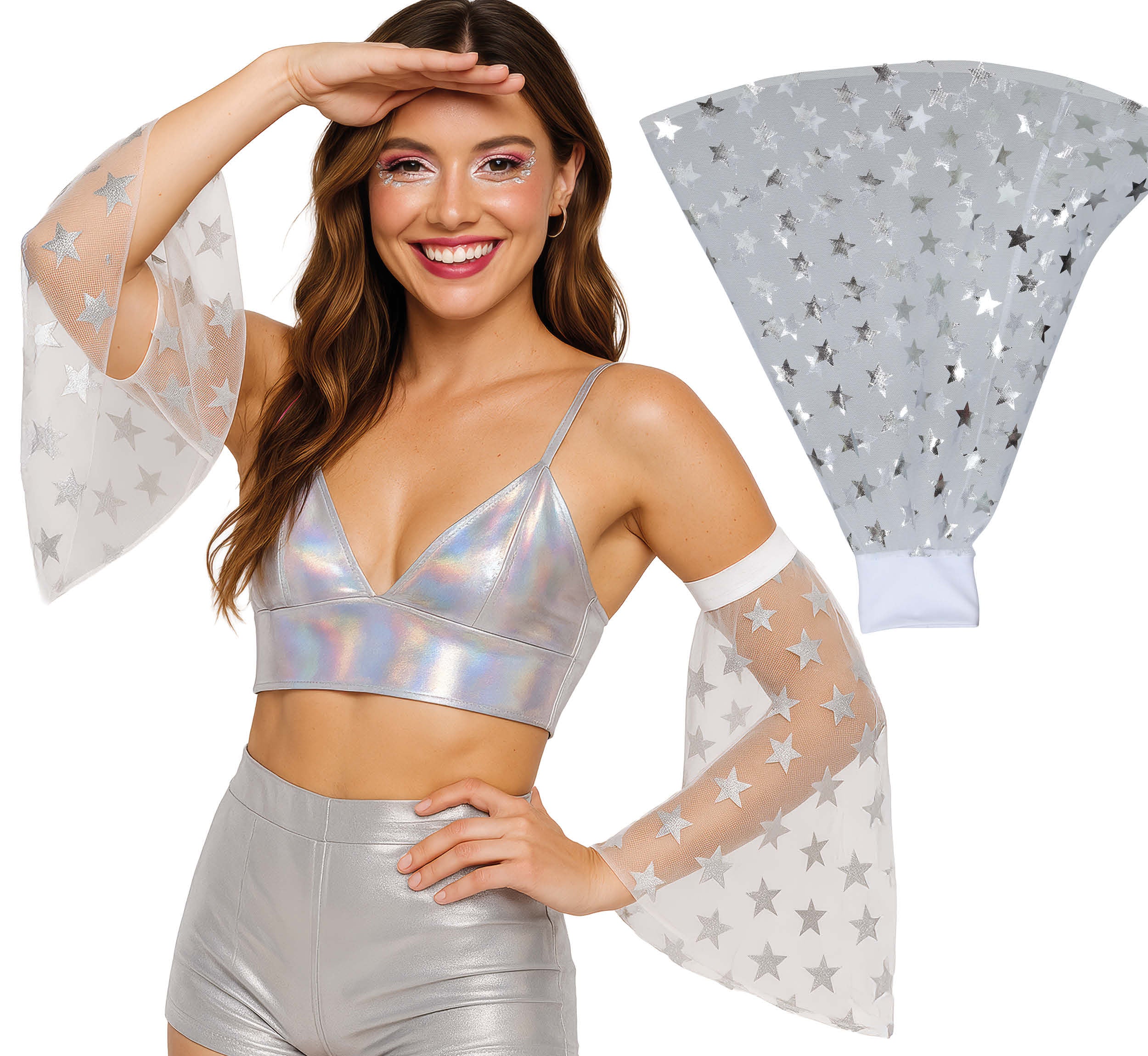SILVER DISCO SLEEVES, ADULT