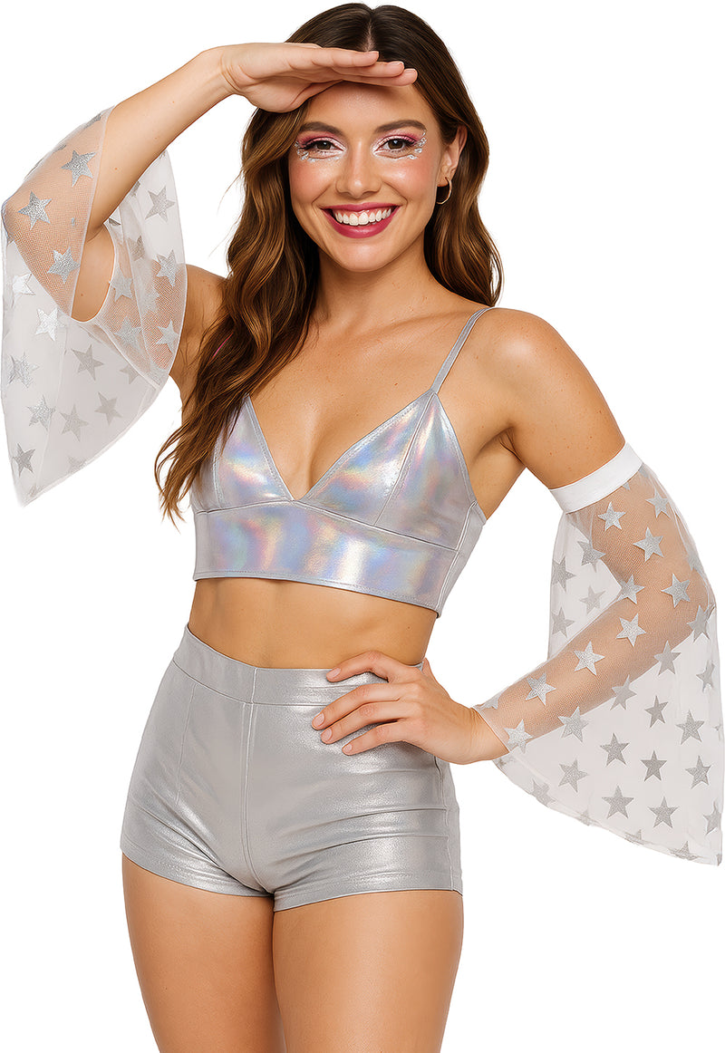 SILVER DISCO SLEEVES, ADULT
