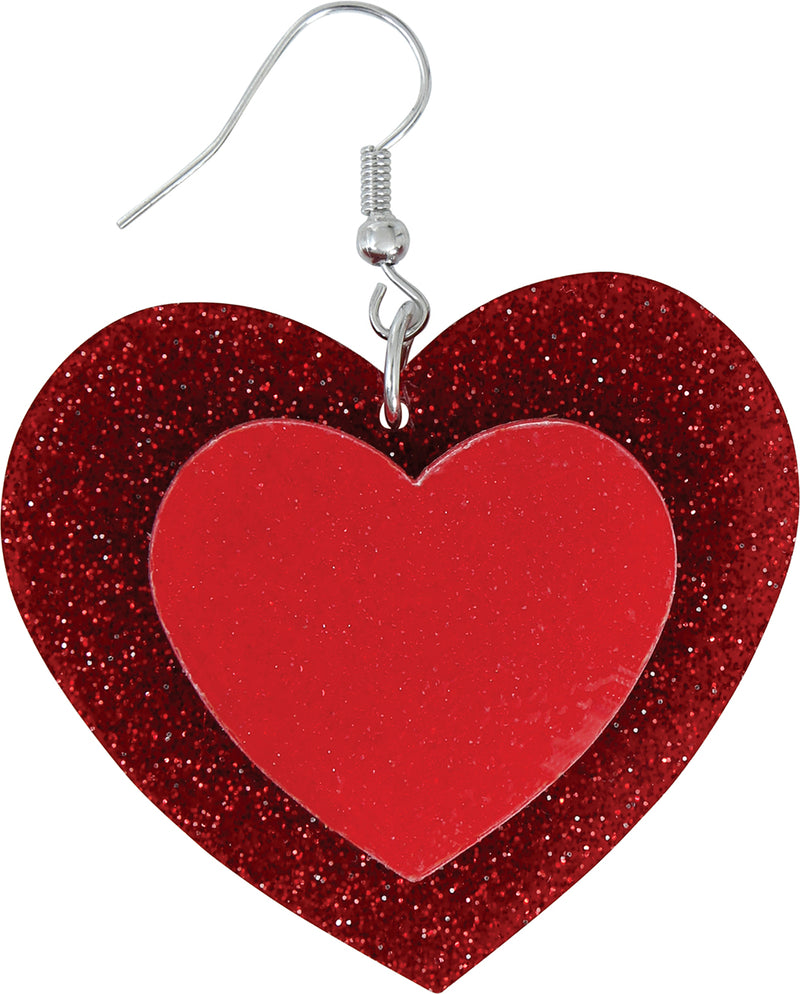 HEART EARRINGS 5 CM