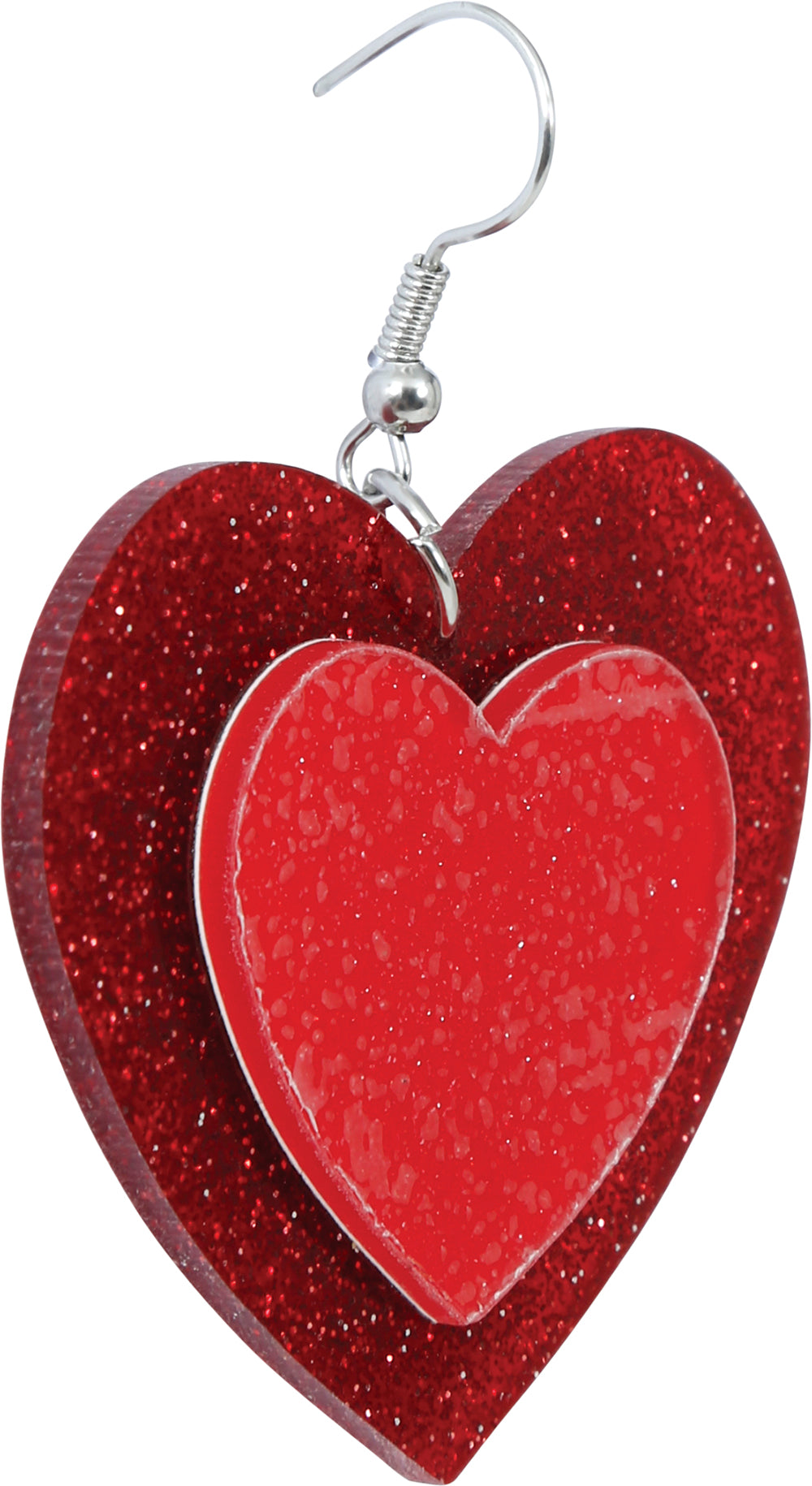 HEART EARRINGS 5 CM