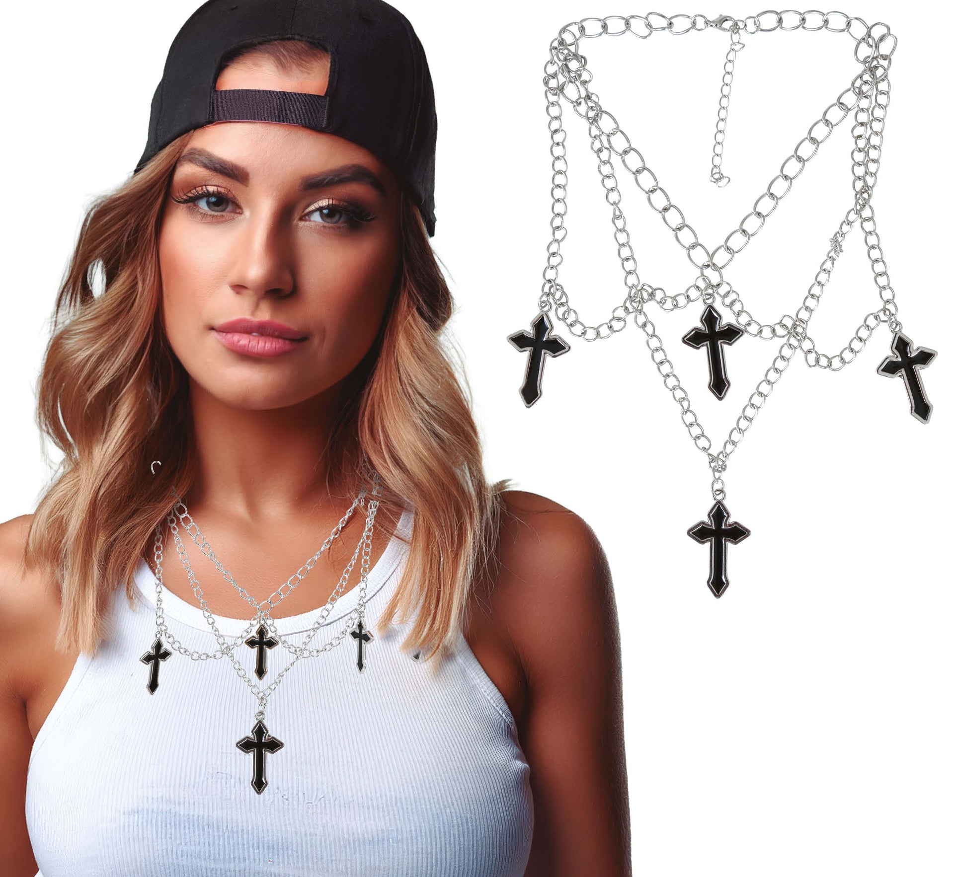 4 CROSS NECKLACE