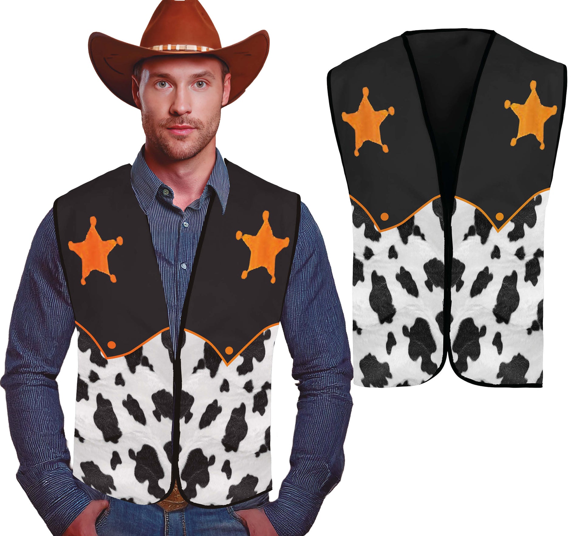 SHERIFF COWBOY VEST, ADULT