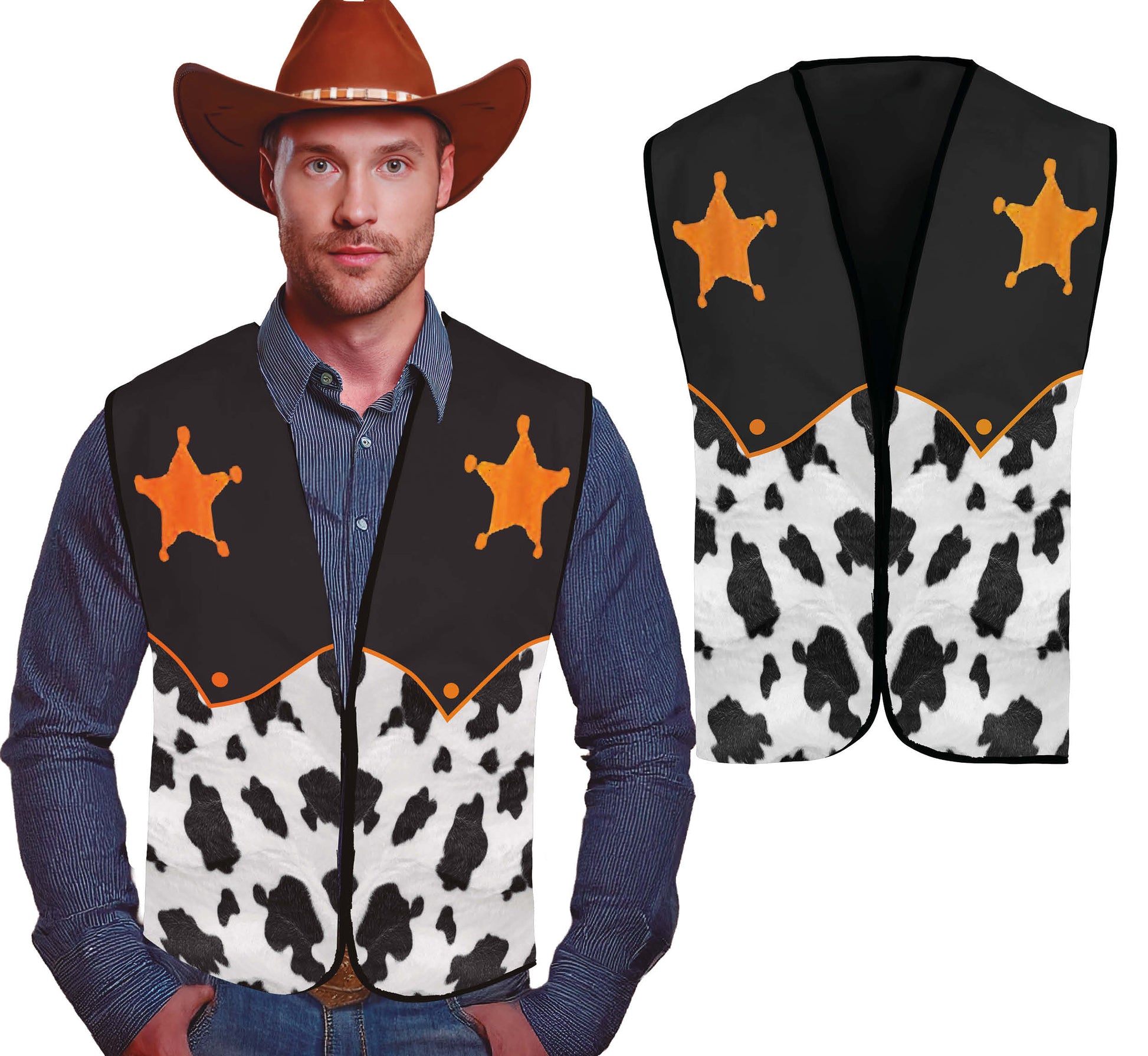 SHERIFF COWBOY VEST, ADULT