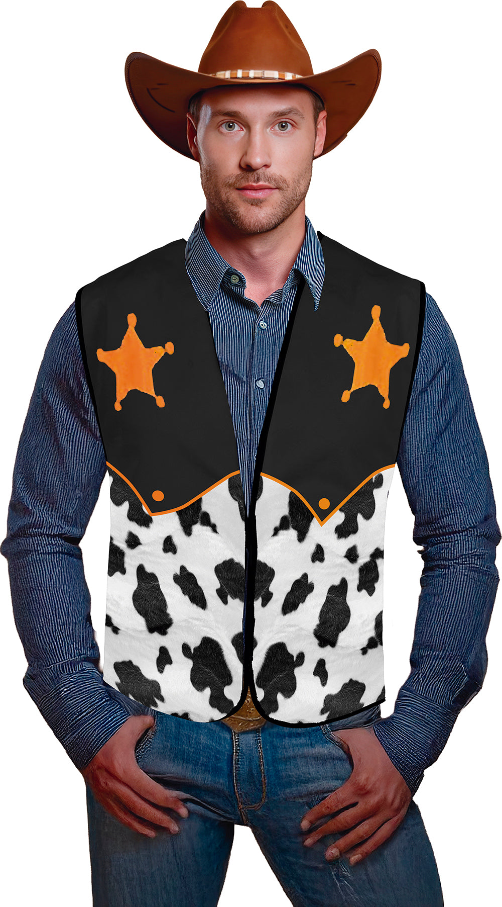SHERIFF COWBOY VEST, ADULT
