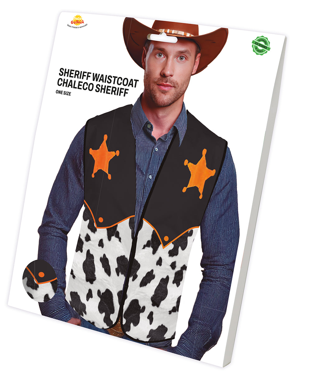 SHERIFF COWBOY VEST, ADULT