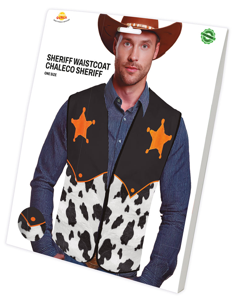 SHERIFF COWBOY VEST, ADULT