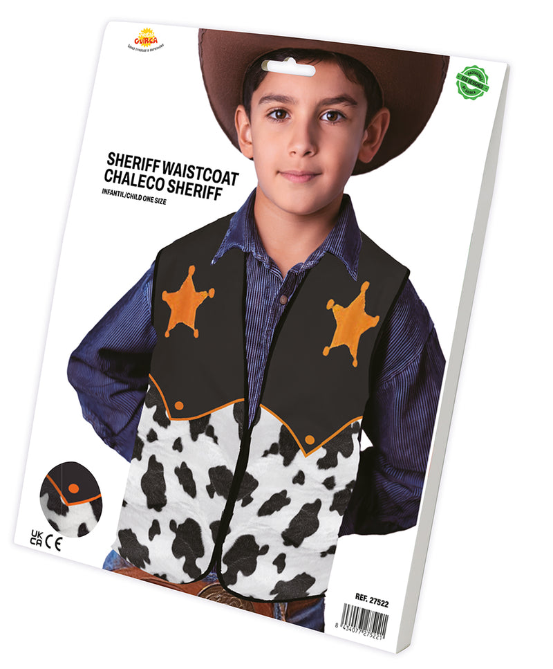 SHERIFF COWBOY VEST, CHILD
