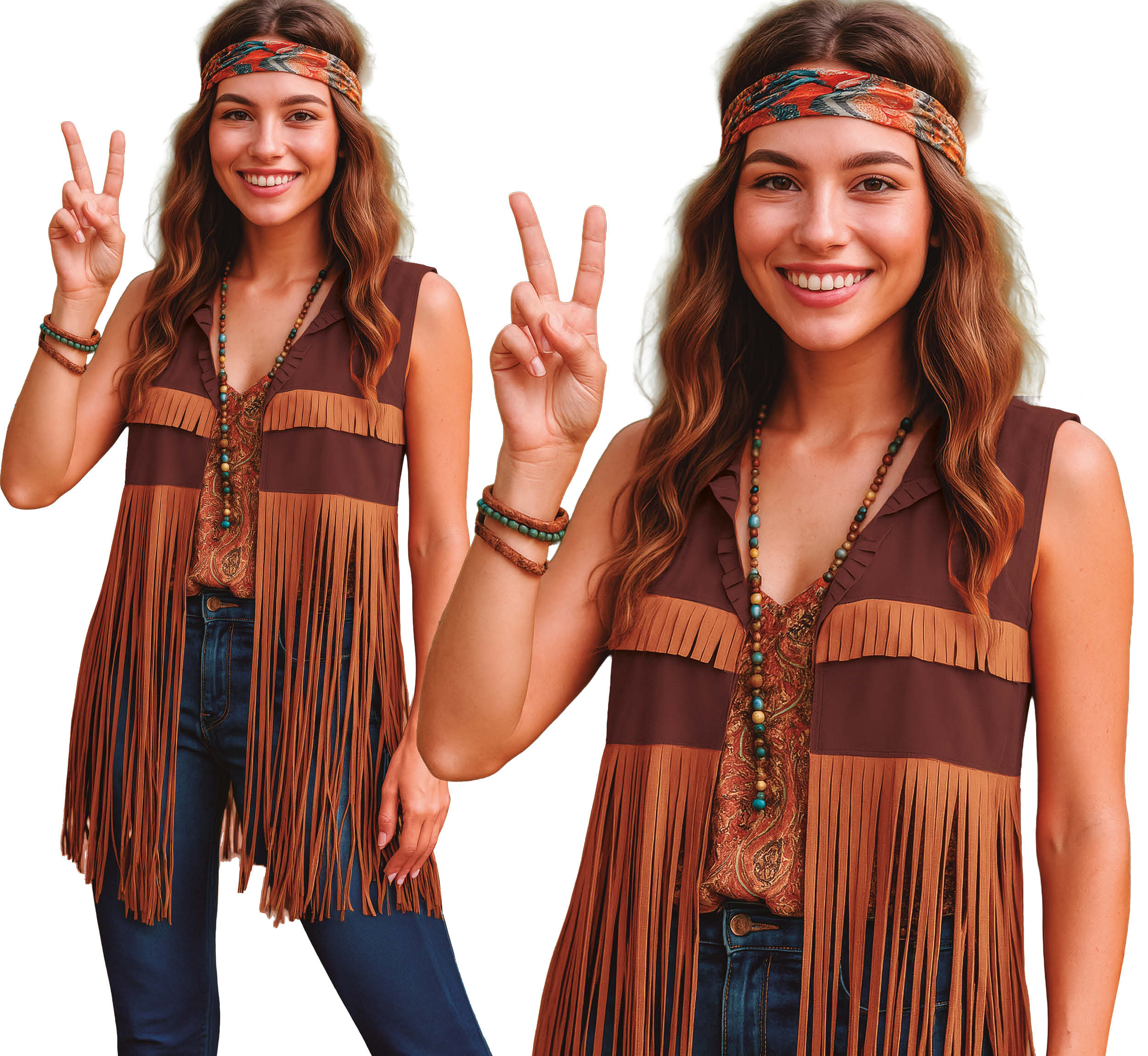 HIPPIE FRINGE VEST, ADULT