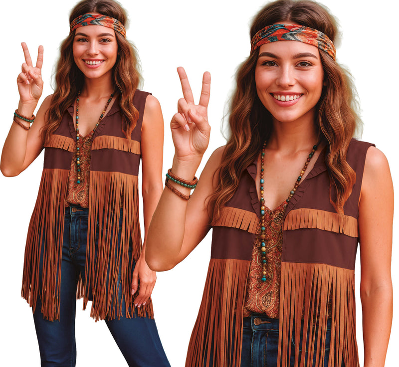 HIPPIE FRINGE VEST, ADULT
