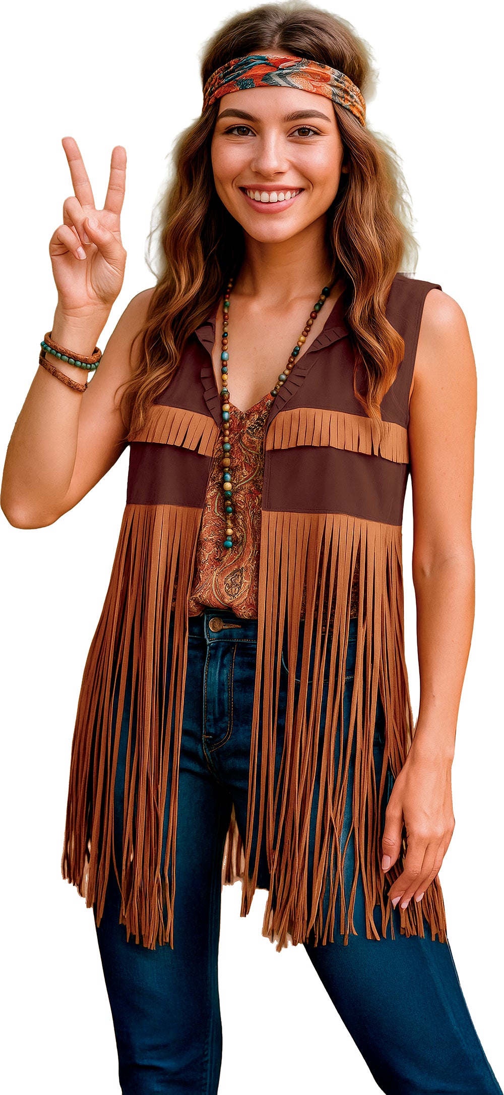 HIPPIE FRINGE VEST, ADULT