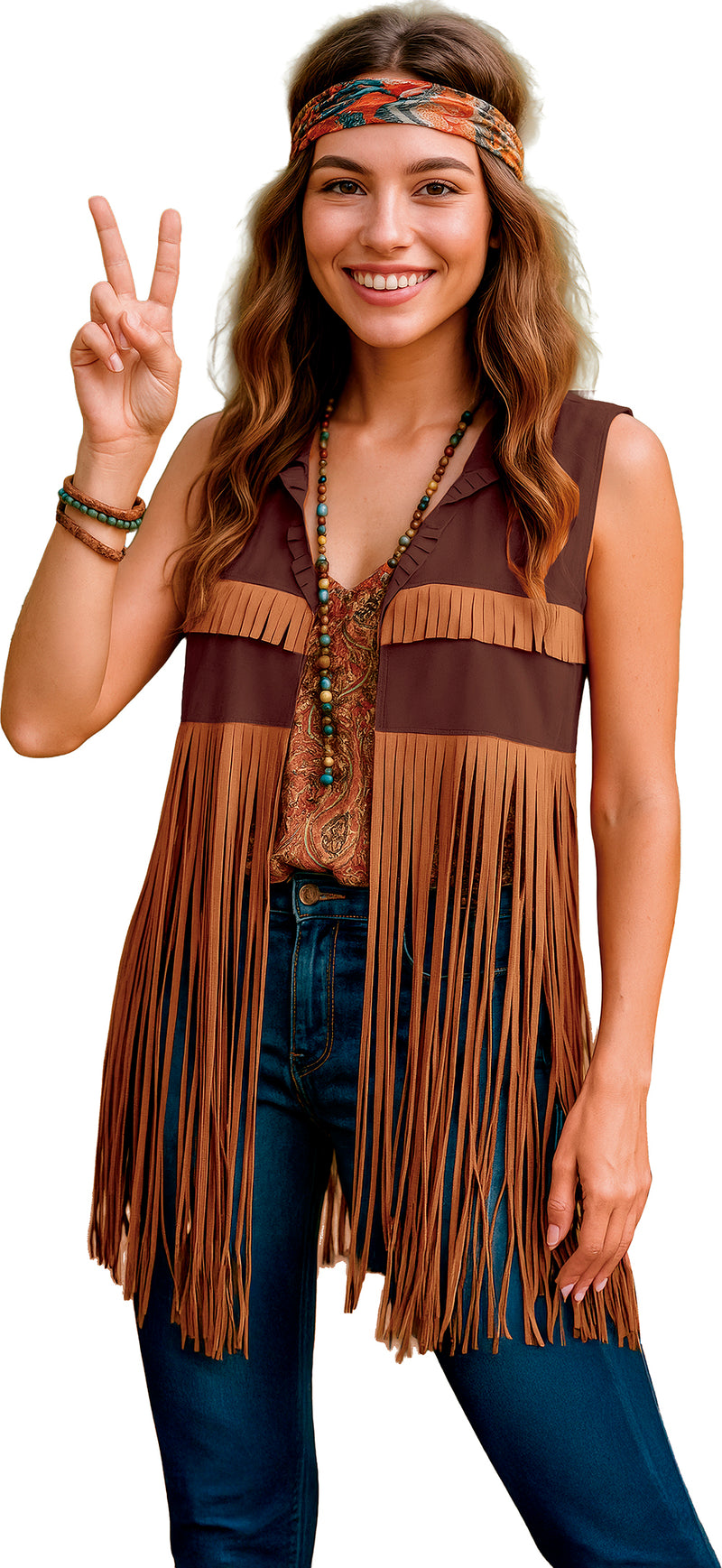 HIPPIE FRINGE VEST, ADULT