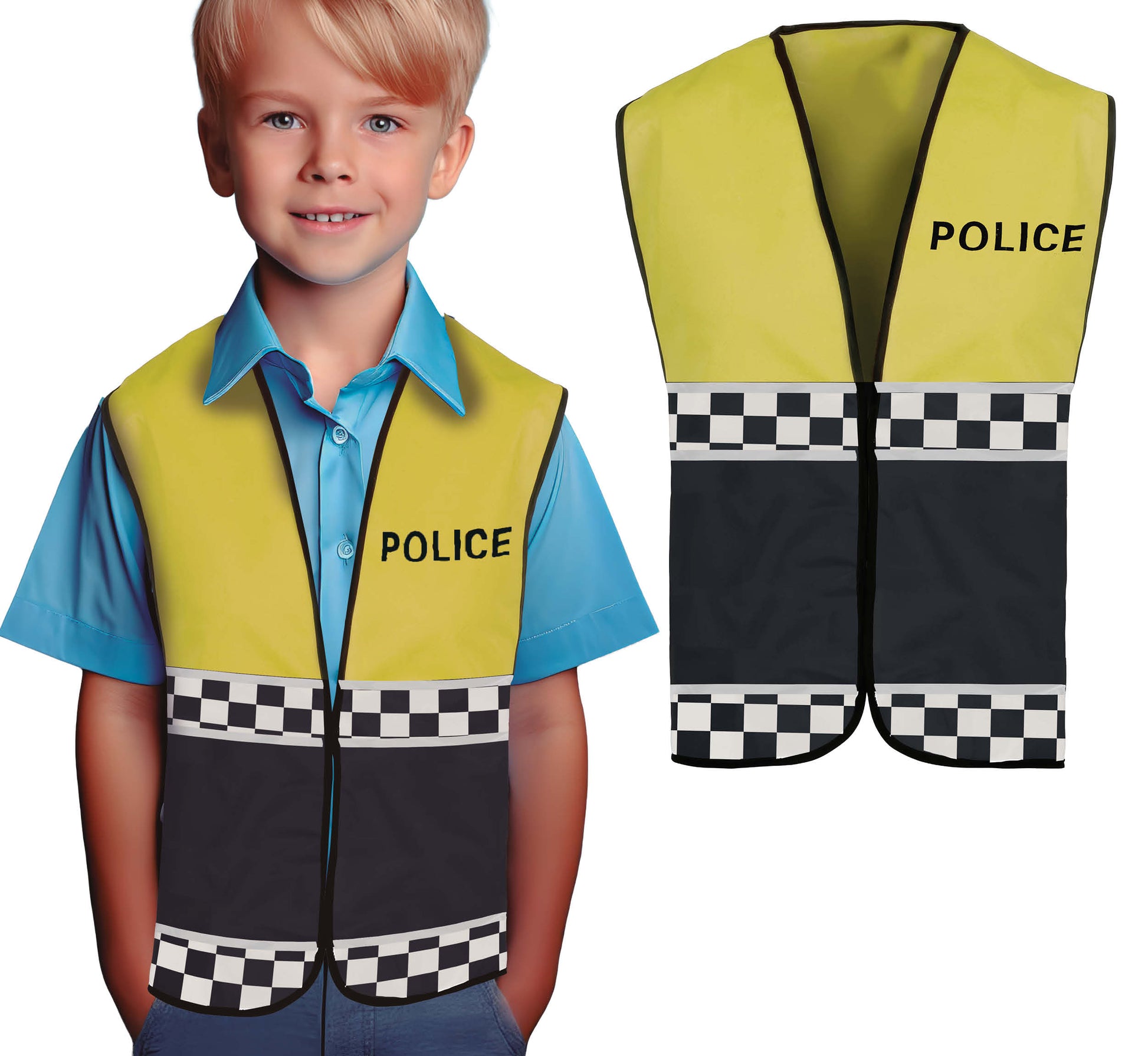 YELLOW POLICE VEST, CHILD