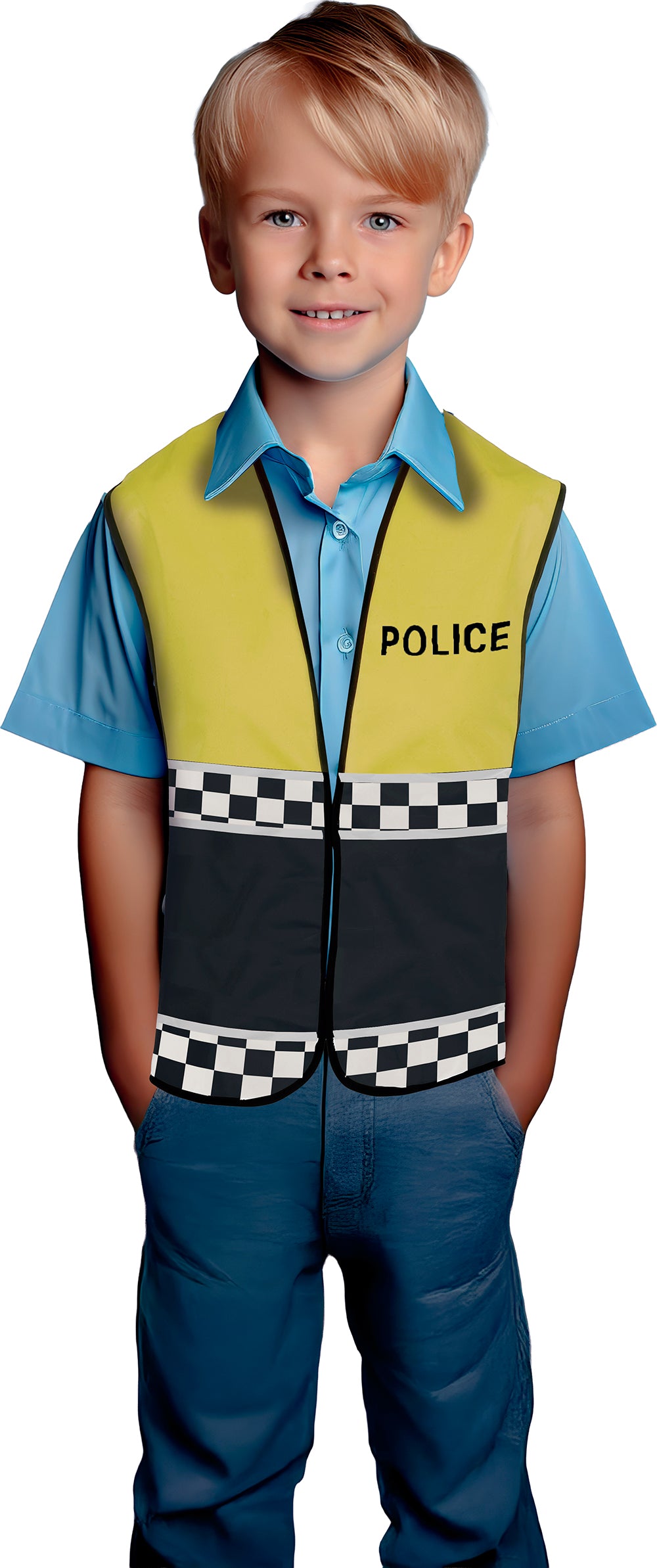 YELLOW POLICE VEST, CHILD