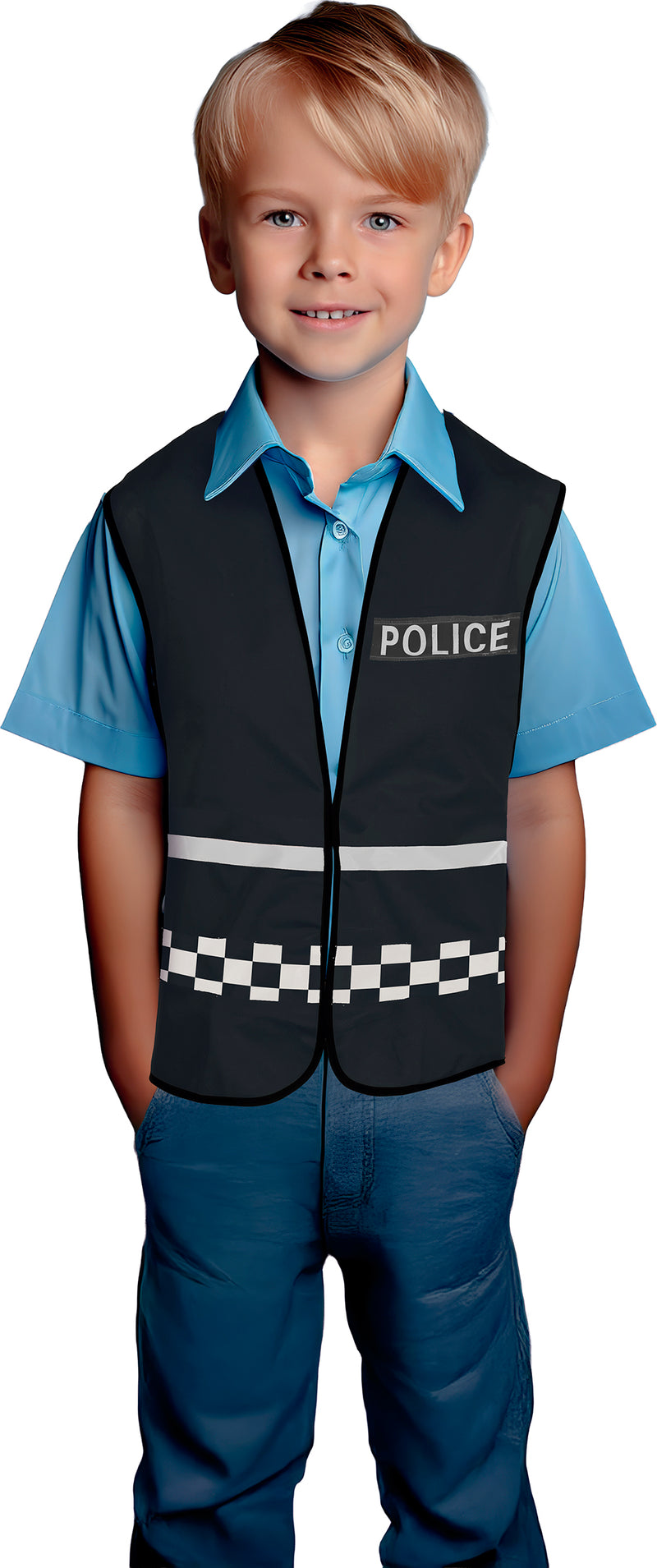 BLACK POLICE VEST, CHILD