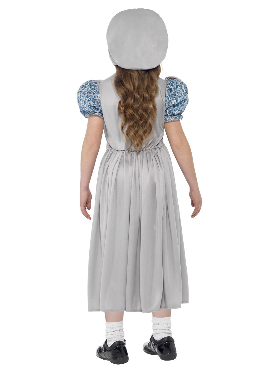 Victorian School Girl Costume, Grey - 3