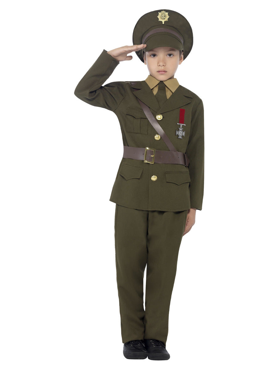 Army Officer Costume, Green - 1