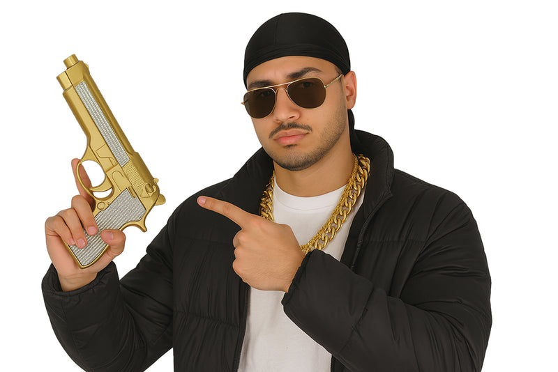 GOLDEN GLITTERY PISTOL 25 CM