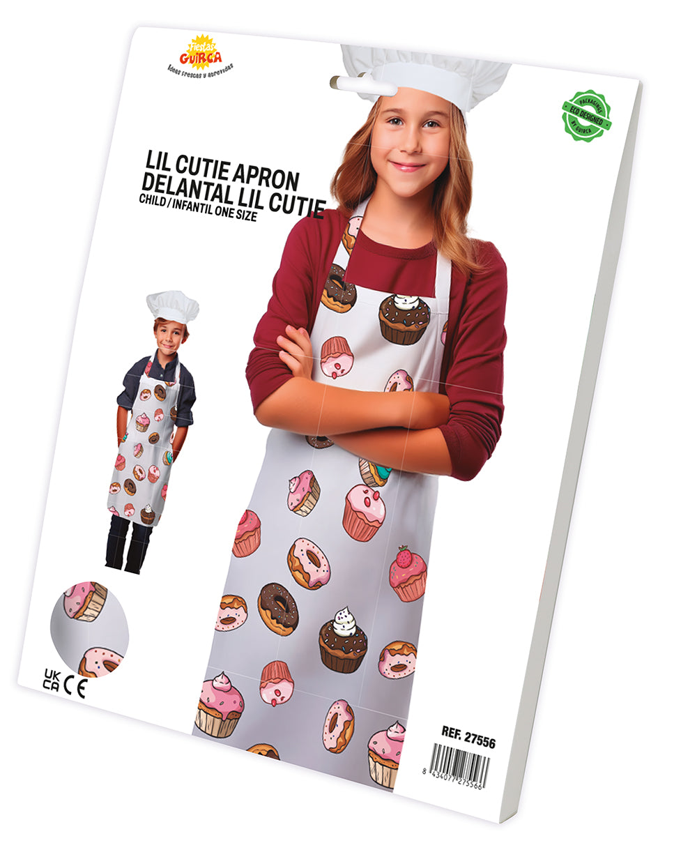 LIL CUTIE BAKING APRON AND HAT SET, KIDS