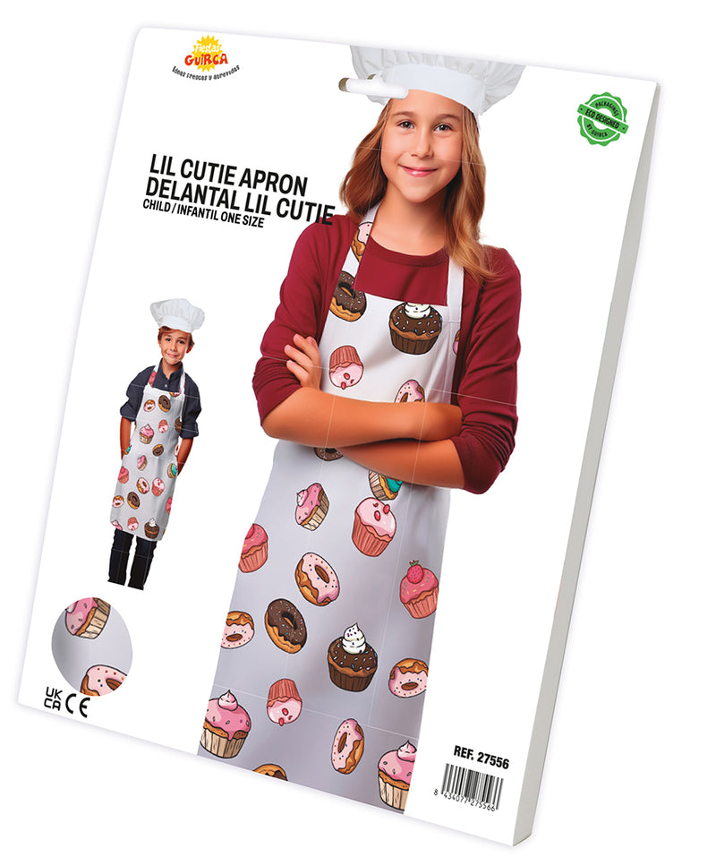 LIL CUTIE BAKING APRON AND HAT SET, KIDS