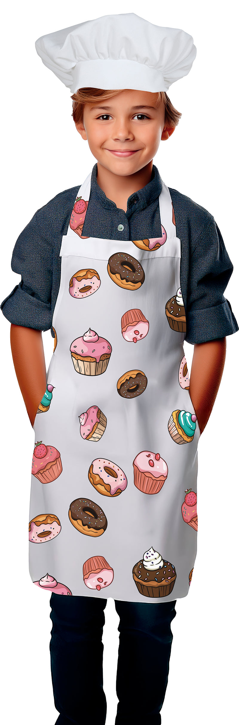LIL CUTIE BAKING APRON AND HAT SET, KIDS