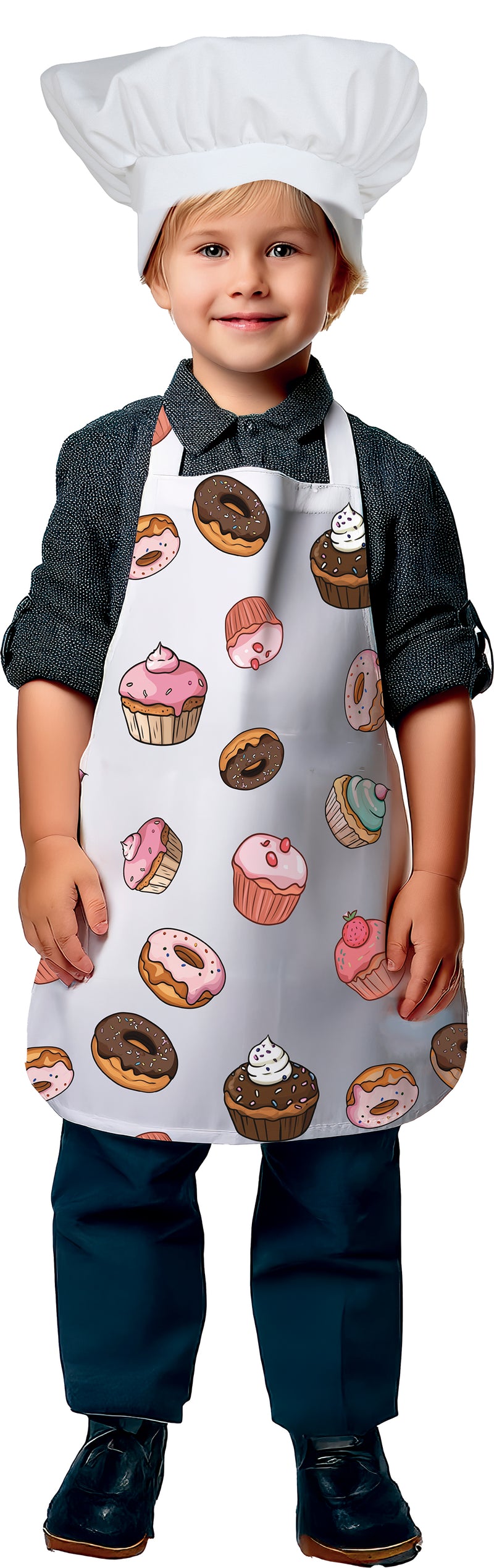 LIL CUTIE BAKING APRON AND HAT SET, KIDS