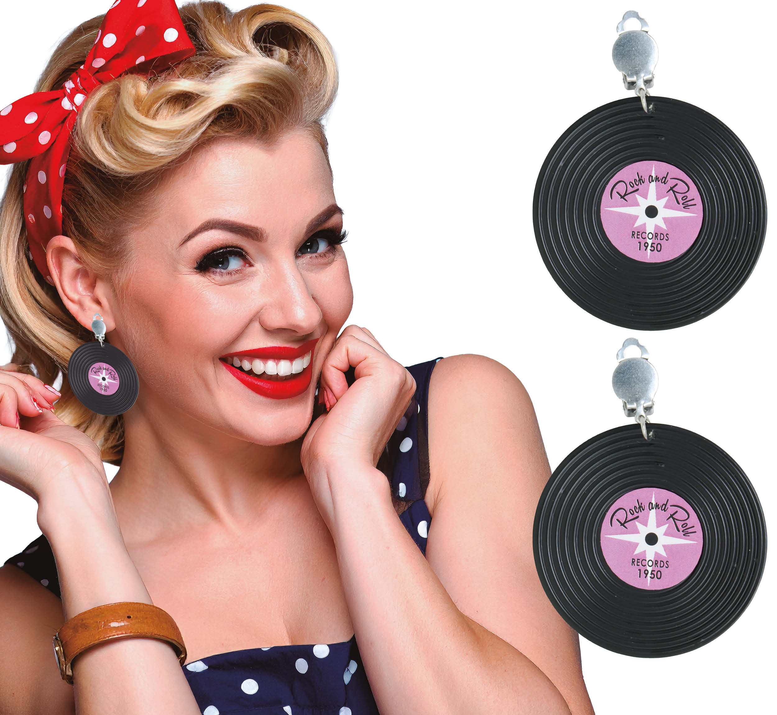 VINYL RECORD EARRINGS, 5 CMS