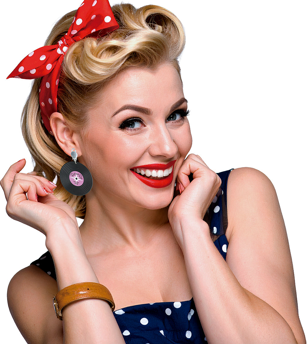 VINYL RECORD EARRINGS, 5 CMS