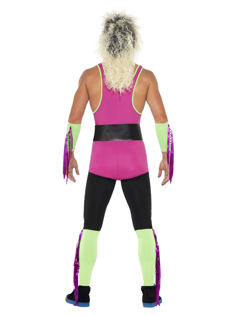 Retro Wrestler Costume, Multi-Coloured - 3