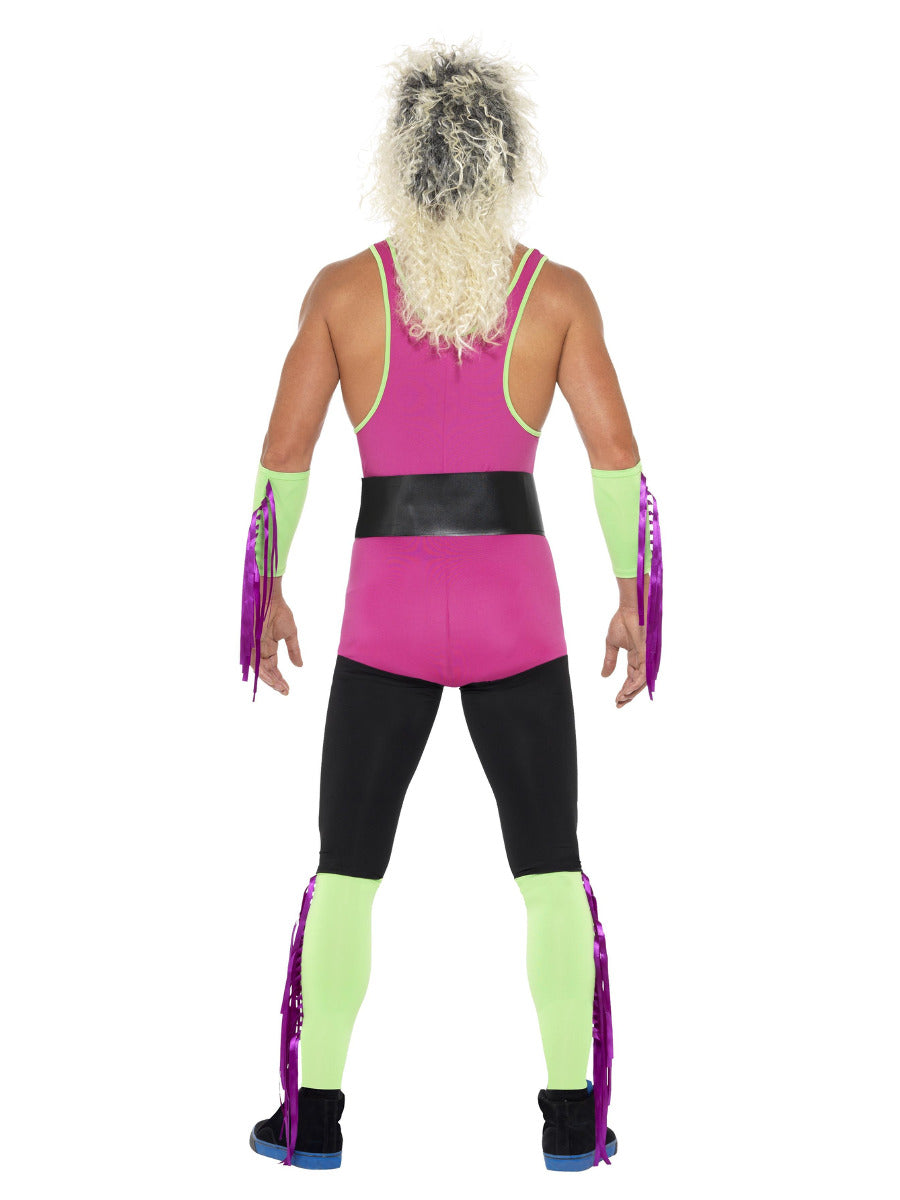 Retro Wrestler Costume, Multi-Coloured - 3