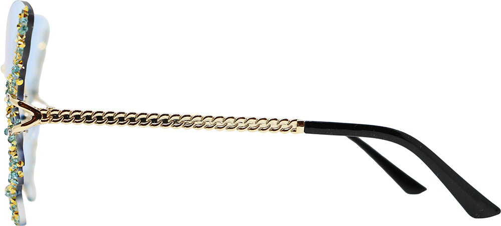 BUTTERFLY GLASSES WITH RHINESTONE