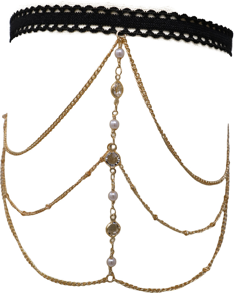 Arm bracelet with silver stones