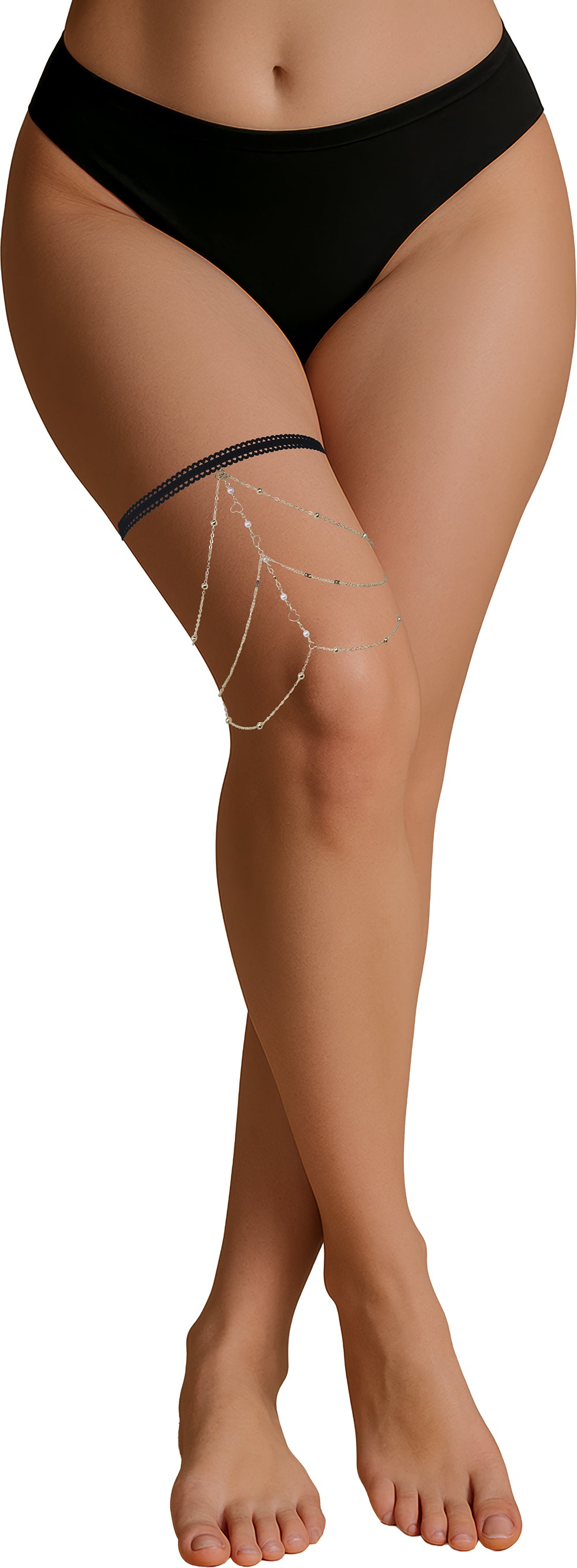 Leg jewelry with hearts